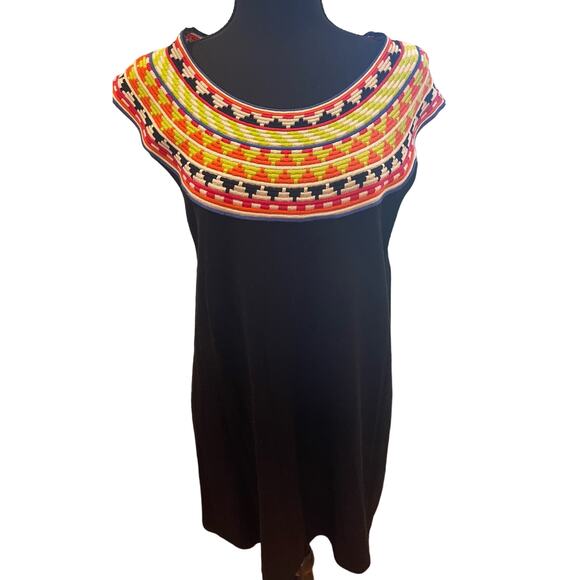 Soft Surroundings Black Multi Tunic Style Sleeveless Shirt Size 1X - Picture 1 of 7